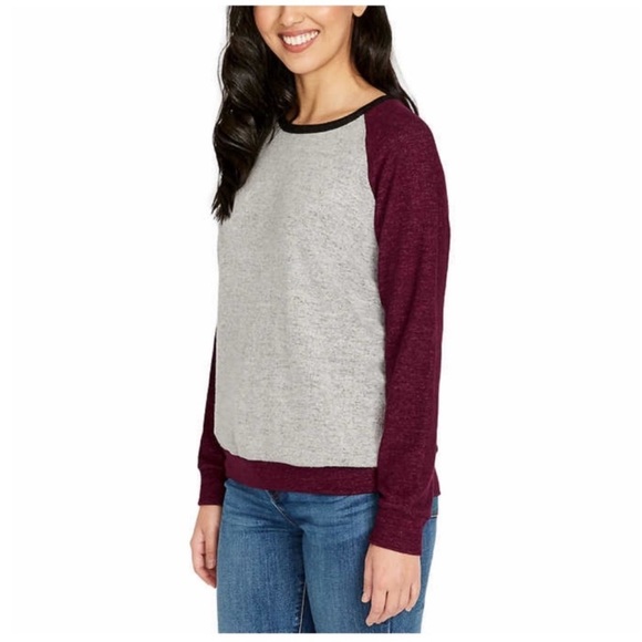 NWT BUFFALO Ladies Printed Cozy Long Sleeve Top RED Burgundy - size XL - Picture 4 of 5